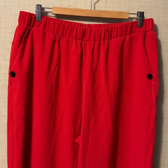 SHEIN Red Wide Leg Pants - Picture 2 of 4